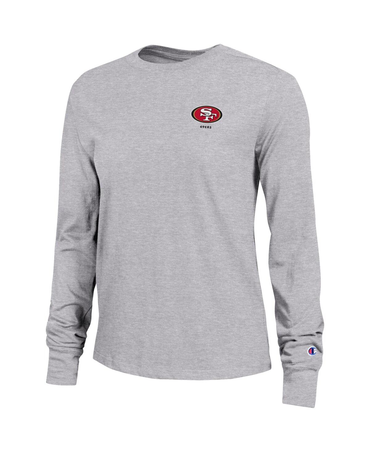 Champion Women's Gray San Francisco 49ers Core Long-sleeve T-shirt In Gray
