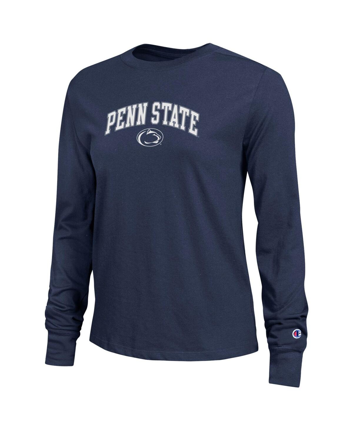 Champion Women's Navy Penn State Nittany Lions Arch Over Logo Long Sleeve T-Shirt