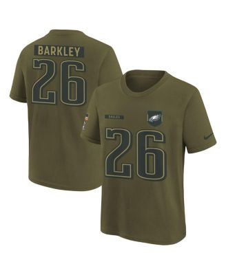Nike - Big Boys and Girls Saquon Barkley Olive Philadelphia Eagles 2025 Salute to Service Name Number T-shirt
