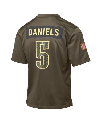 Big Boys and Girls Jayden Daniels Olive Washington Commanders 2025 Salute to Service Game Jersey