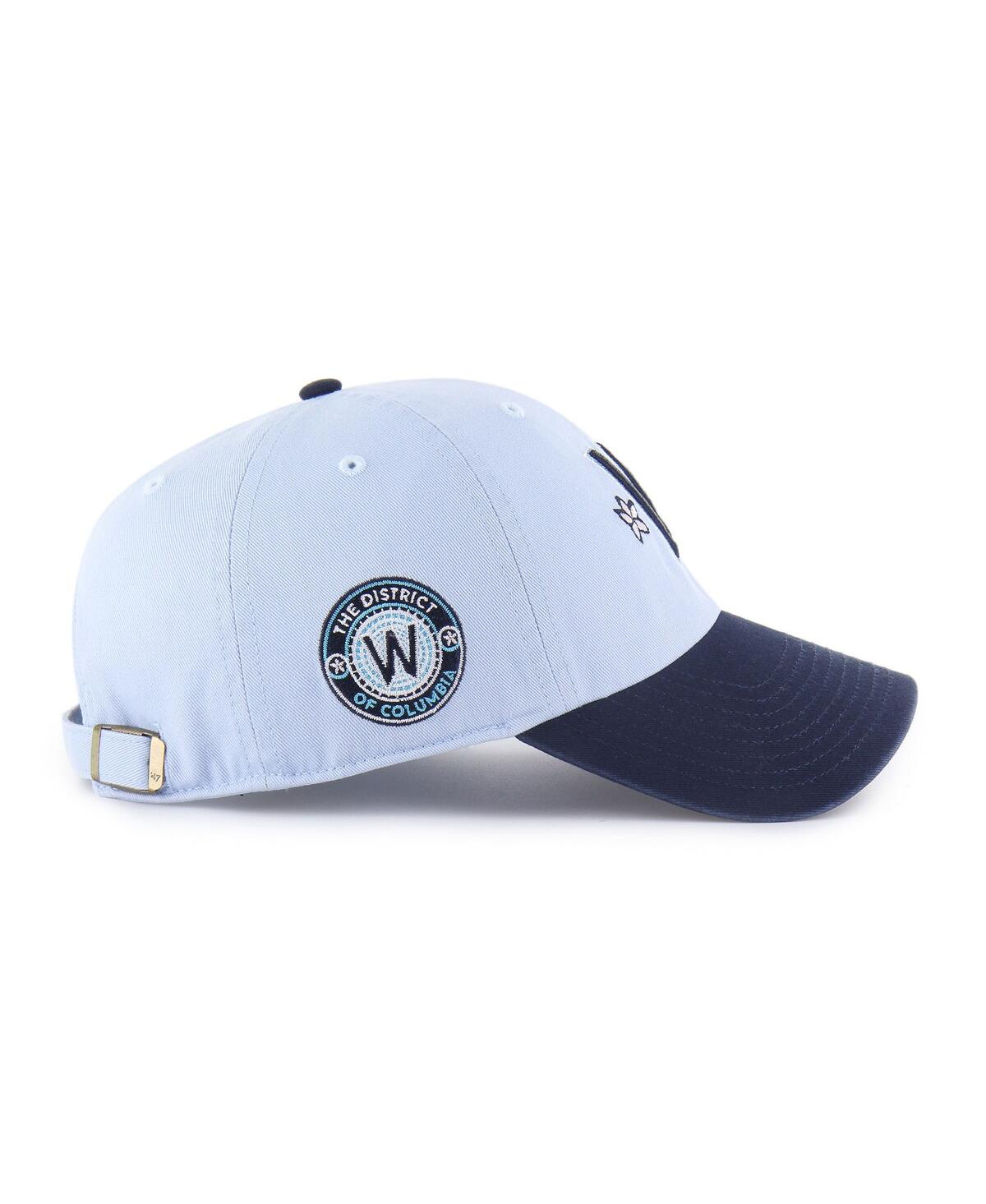 47 Brand Men's Light Blue Washington Nationals 2025 City Connect Clean Up Adjustable Hat In Blue