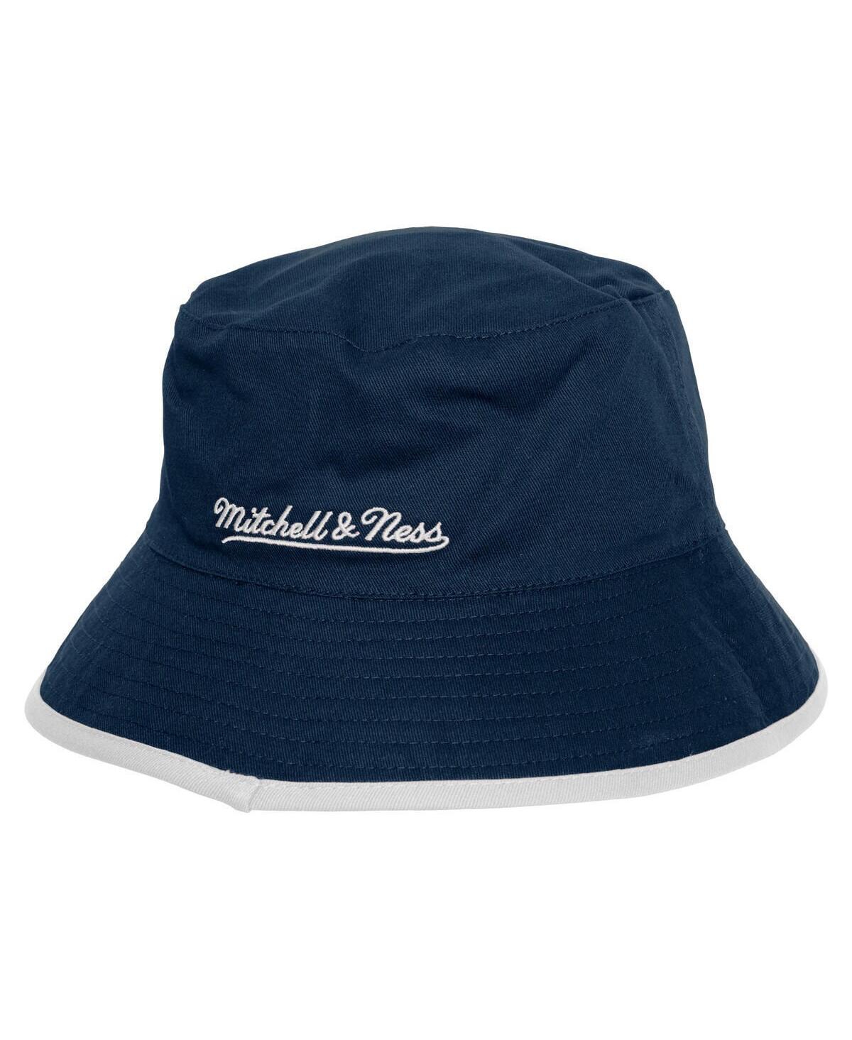 Mitchell & Ness Men's Navy/green Dallas Mavericks Flip It Reversible Bucket Hat In Blue