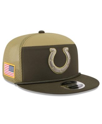 New Era - Men's Dark Green Indianapolis Colts 2025 Salute to Service Split Panel 9FIFTY Snapback Hat