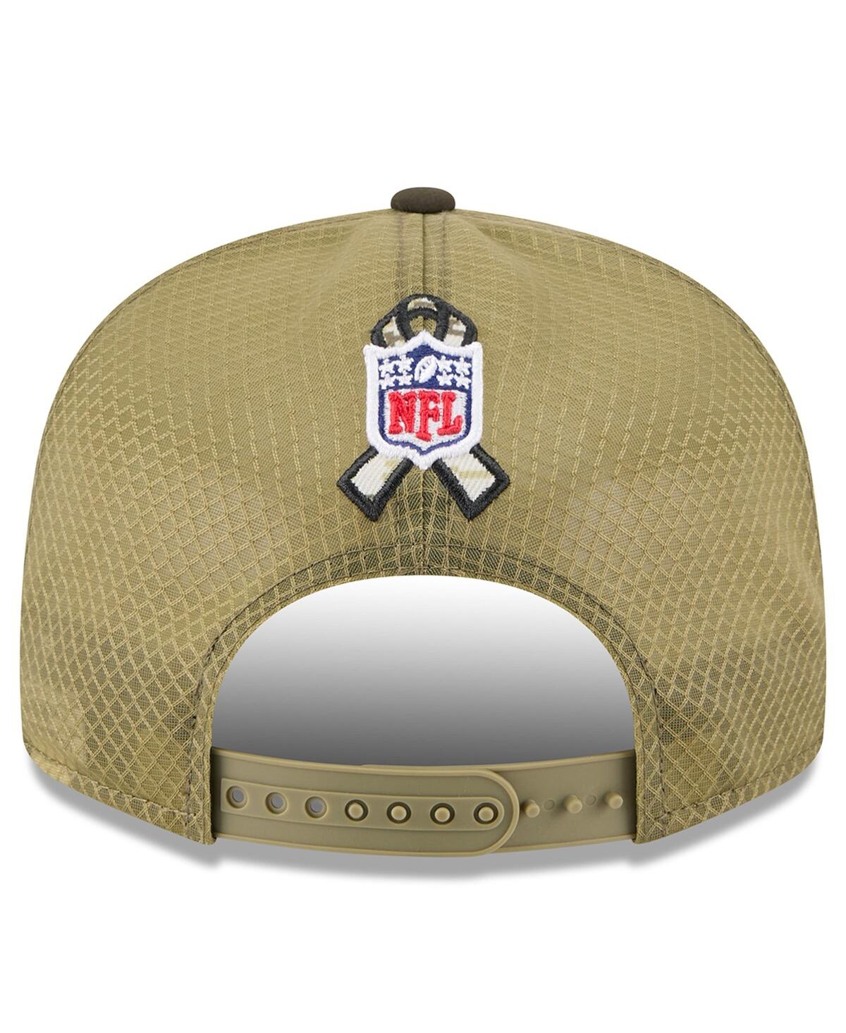 New Era Men's Dark Green Kansas City Chiefs 2025 Salute To Service Split Panel 9fifty Snapback Hat In Green