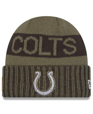 New Era - Men's Dark Green Indianapolis Colts 2025 Salute to Service Cuffed Knit Hat