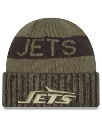 New Era - Men's Dark Green New York Jets 2025 Salute to Service Cuffed Knit Hat