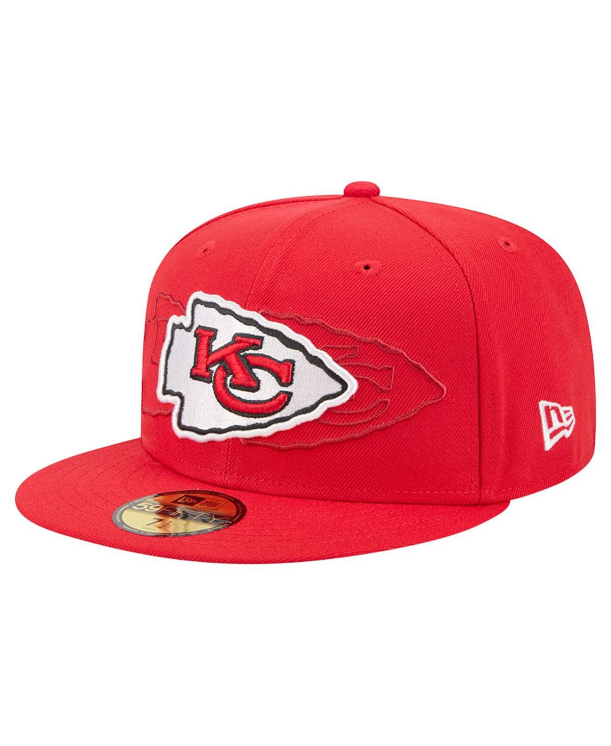 New Era Men'sâ Red Kansas City Chiefs Tri-hit 59fifty Fitted Hat In Red