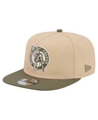 New Era - Men's Khaki/Olive Boston Celtics Color Pack Two-Tone A-Frame 9FIFTY Snapback Hat