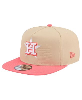 New Era - Men's Light Beige/Coral Houston Astros Color Pack A-Frame 9FIFTY Snapback Hat