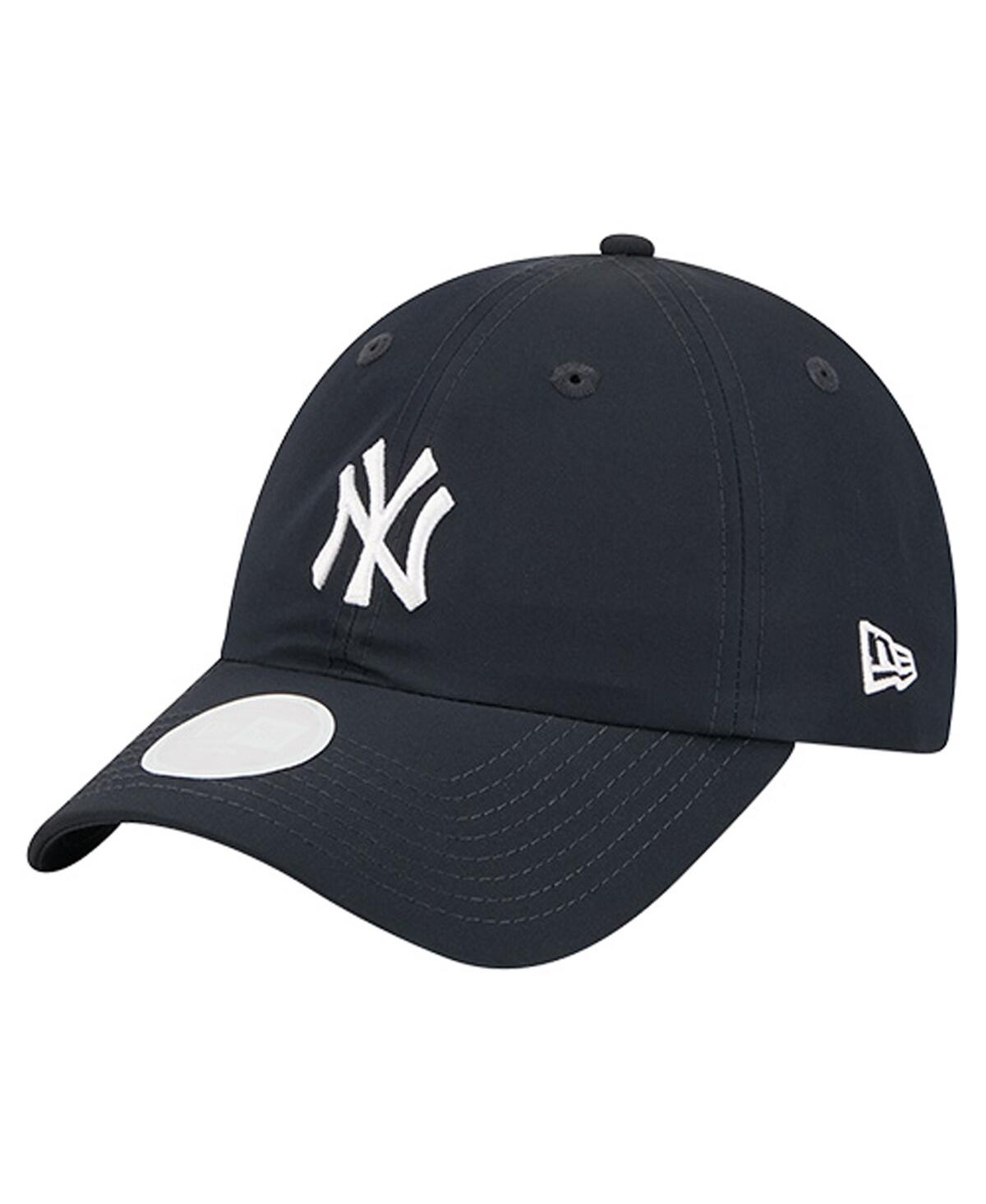 New Era Women's Navy New York Yankees Team Pony Tail 9forty Flex Hat In Black