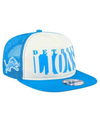 New Era - Men's&nbsp;Cream/Blue Detroit Lions Cutout A-Frame 9FIFTY Snapback Hat