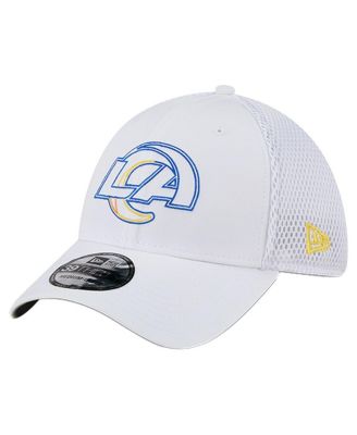 New Era - Men's&nbsp;White Los Angeles Rams Outline 39THIRTY Flex Hat