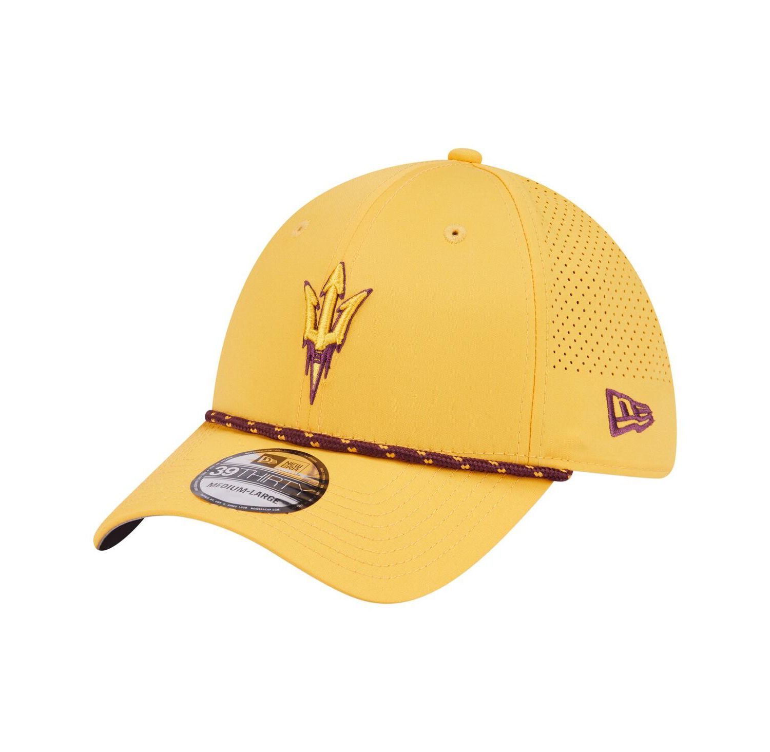 Men's Gold Arizona State Sun Devils Rope 39THIRTY Flex Hat