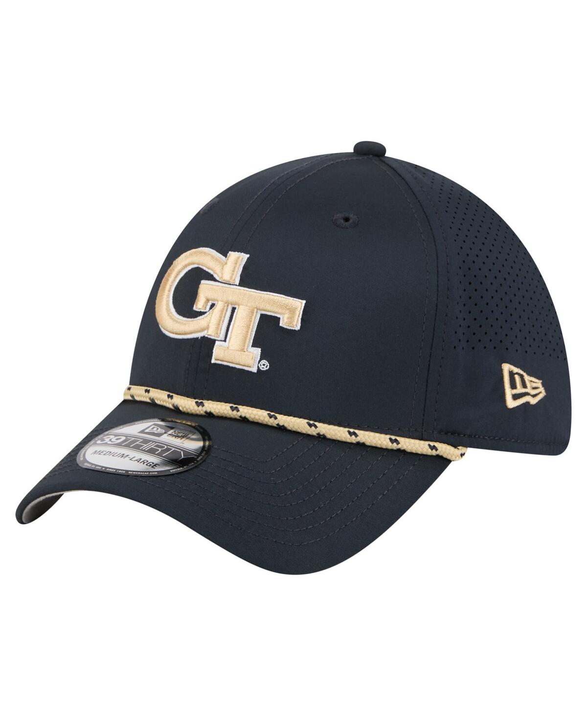 New Era Men's Navy Georgia Tech Yellow Jackets Rope 39THIRTY Flex Hat