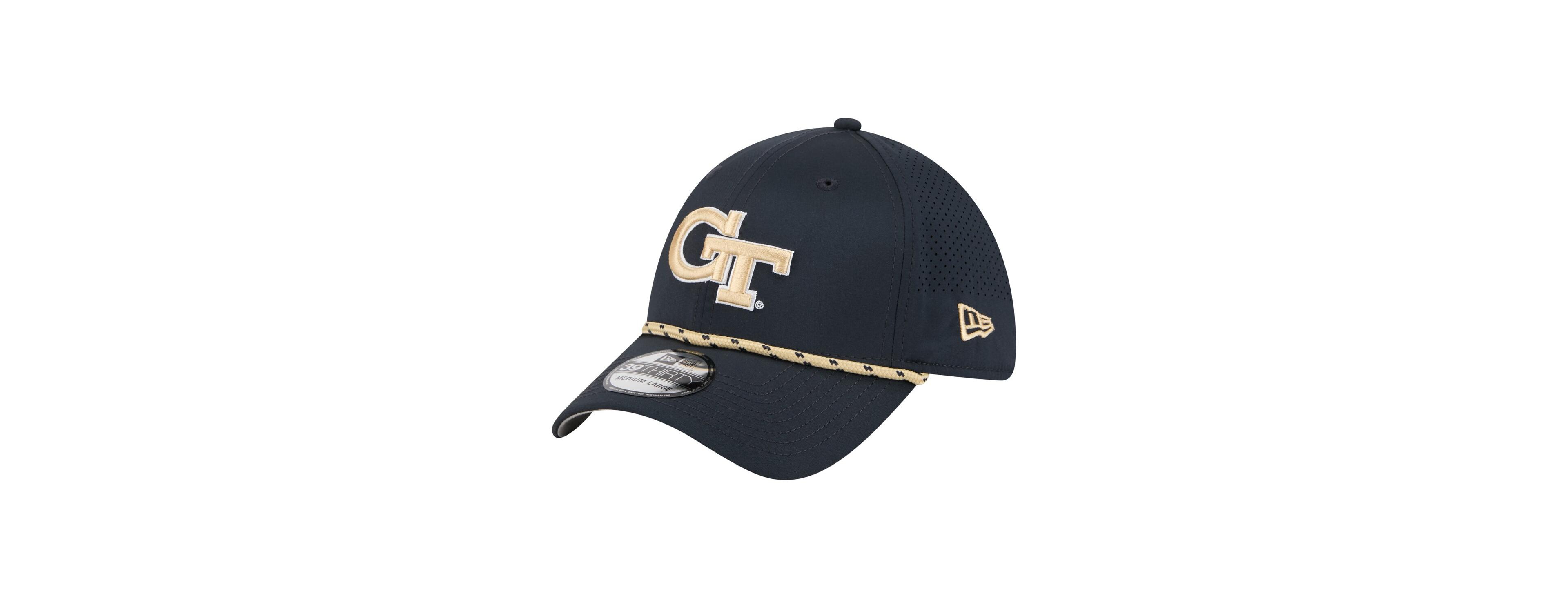 New Era Men's Navy Georgia Tech Yellow Jackets Rope 39THIRTY Flex Hat