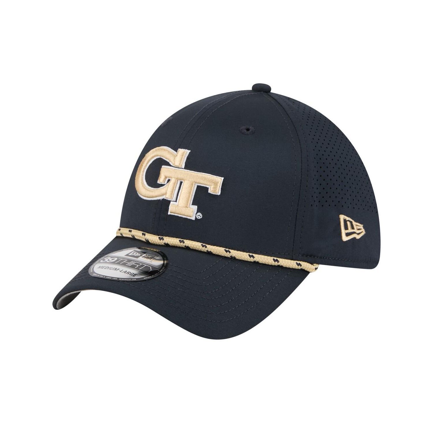 Men's Navy Georgia Tech Yellow Jackets Rope 39THIRTY Flex Hat