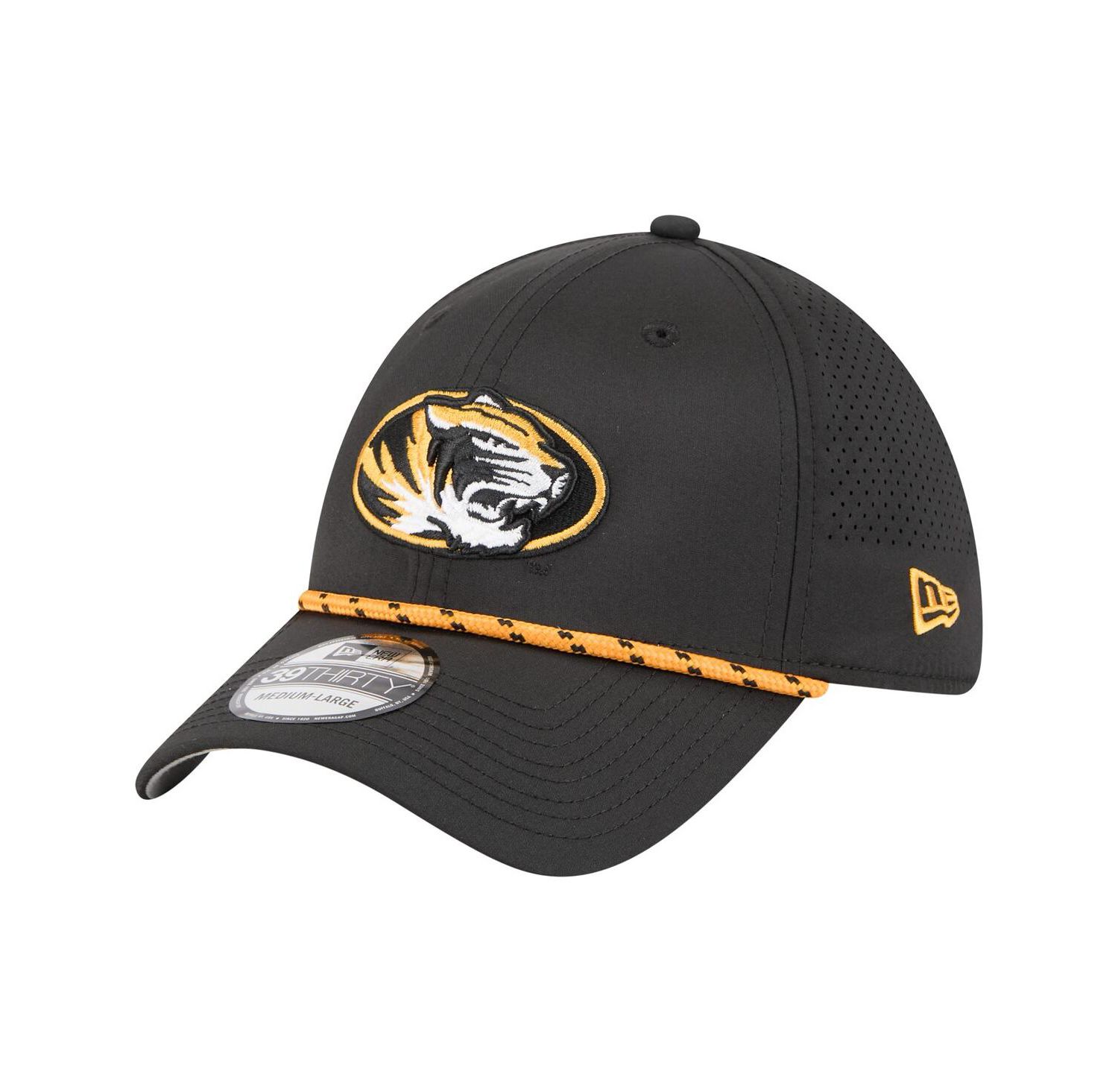 Men's Black Missouri Tigers Rope 39THIRTY Flex Hat
