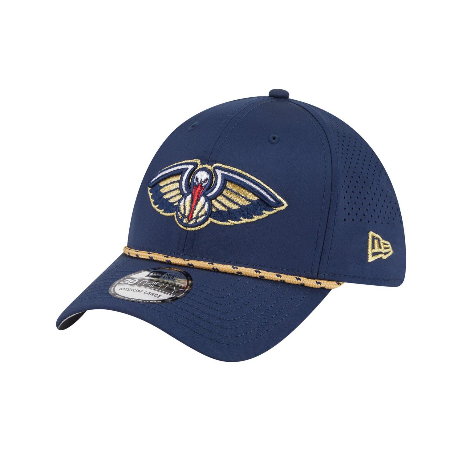 Men's Navy New Orleans Pelicans Featherweight Poly Rope Flex 39Thirty Hat