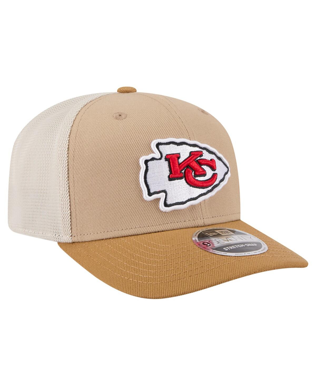 New Era Men'sâ Light Beige Kansas City Chiefs Two-tone Trucker 9seventy Adjustable Hat In Brown