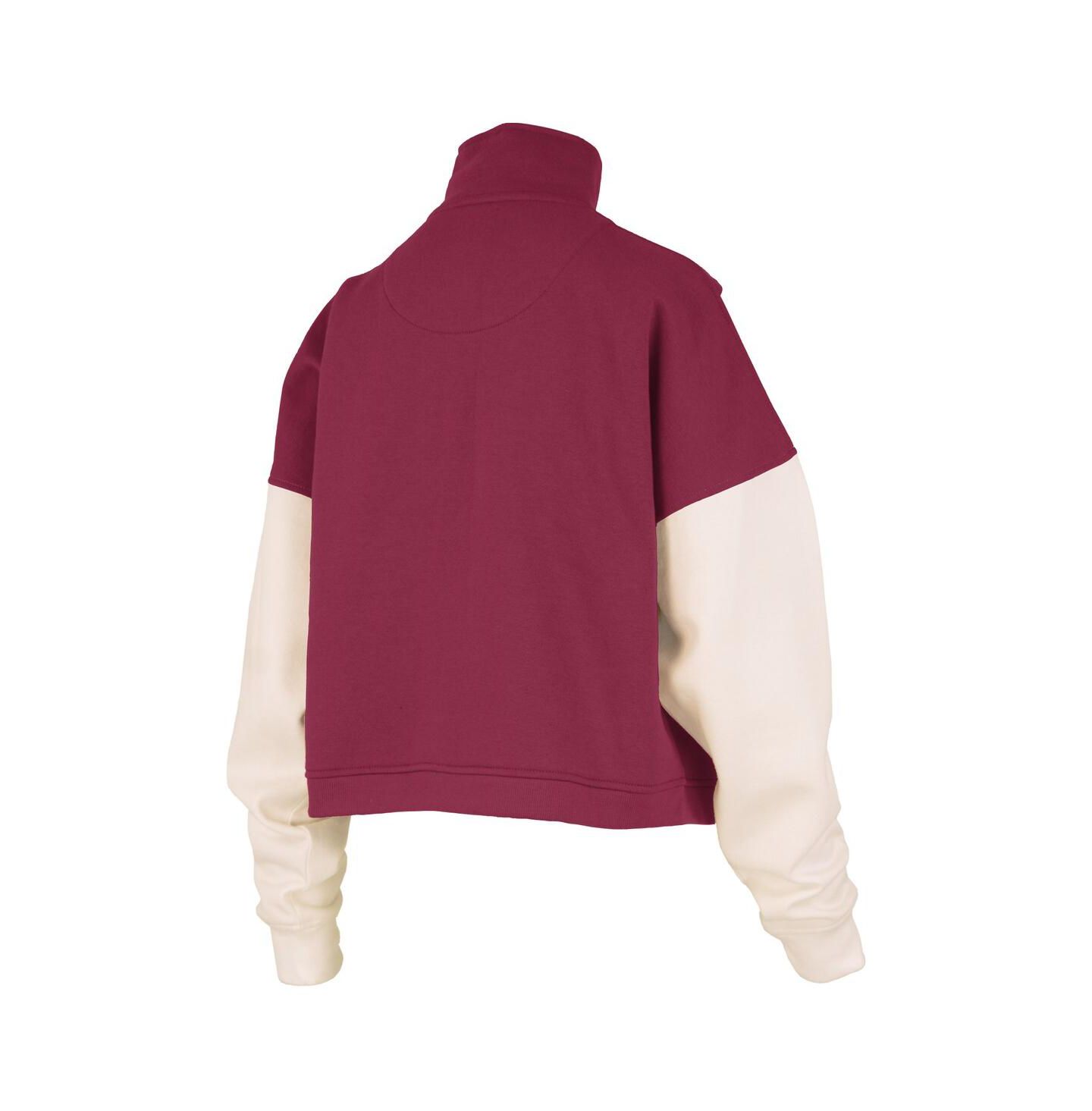 Женская толстовка Pressbox Garnet South Carolina Gamecocks Ferrara Color Block Quarter-Zip — фото 2