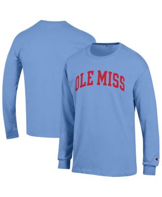Champion - Men's Light Blue Ole Miss Rebels Basic Arch Long Sleeve T-Shirt
