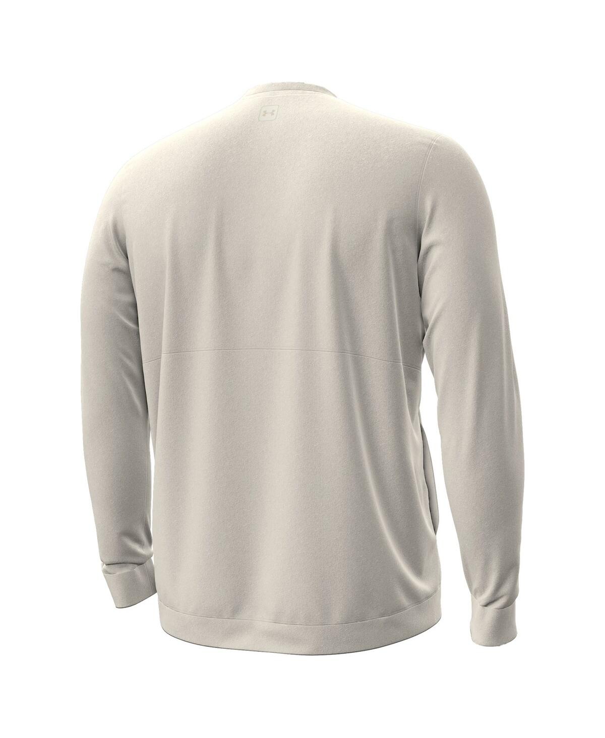 Under Armour Men's Cream Notre Dame Fighting Irish Sideline Meridian Cold Weather Sweatshirt In White