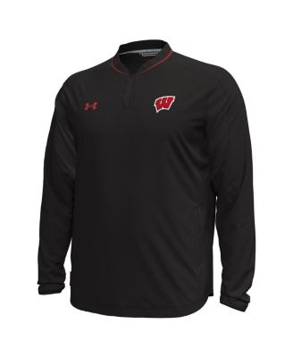 Under Armor Men's Black Wisconsin Badgers Motivate Long Sleeve Quarter-Zip Jacket