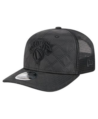 New Era - Men's Black New York Knicks Quilted Nylon 9SEVENTY Trucker Adjustable Hat