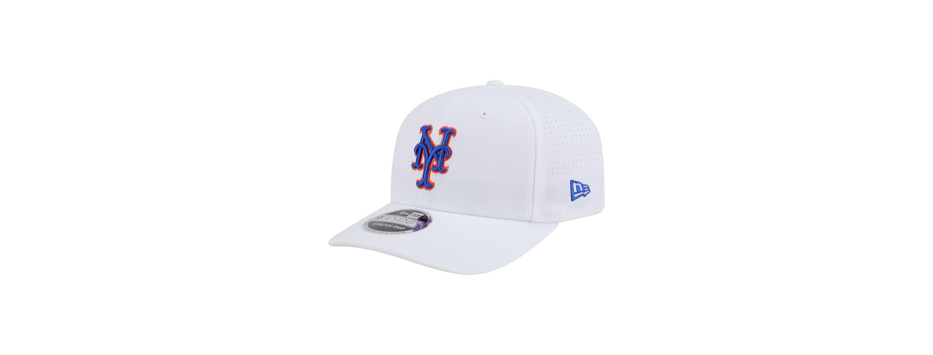 New Era Men's White New York Mets Coolera 9SEVENTY Adjustable Hat