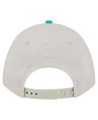 Men's&nbsp;Cream/Aqua Miami Dolphins Throwback Two-Tone Sided Corduroy 9FORTY A-Frame Adjustable Hat