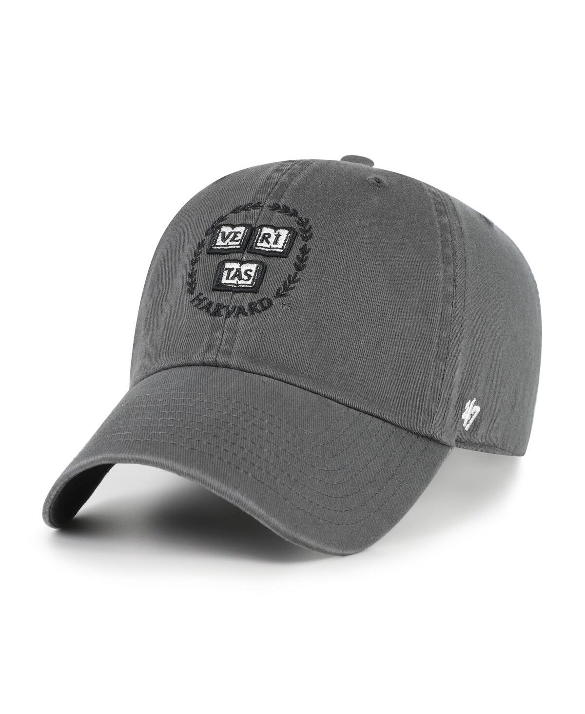 '47 Brand Men's Charcoal Harvard Crimson Clean Up Adjustable Hat
