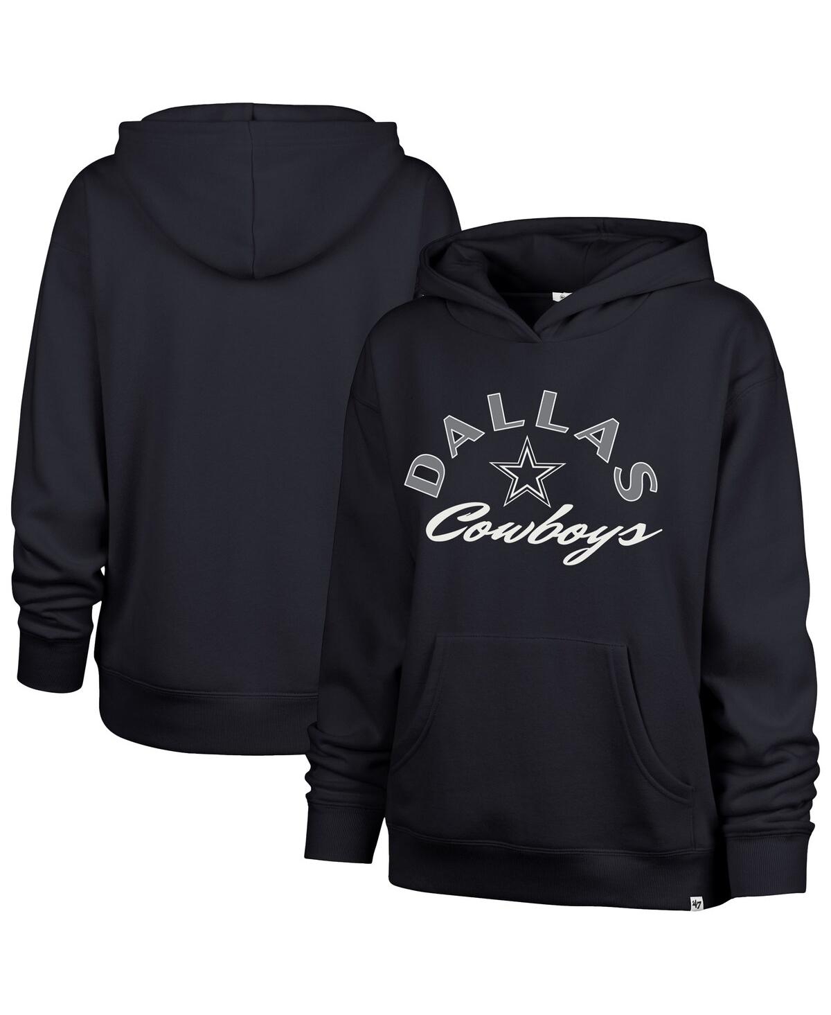 47 Brand Women's Navy Dallas Cowboys Whirlwind Naomi Pullover Hoodie In Blue