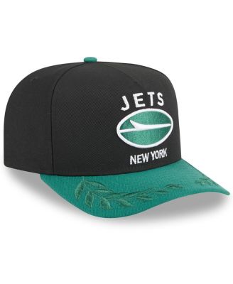 Big Boys and Girls Black/Green New York Jets 2025 NFL Draft A-Frame 9FIFTY Snapback Hat