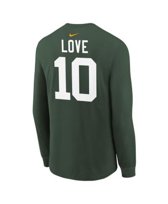 Big Boys and Girls Jordan Love Green Bay Packers Player Name Number Long Sleeve T-Shirt