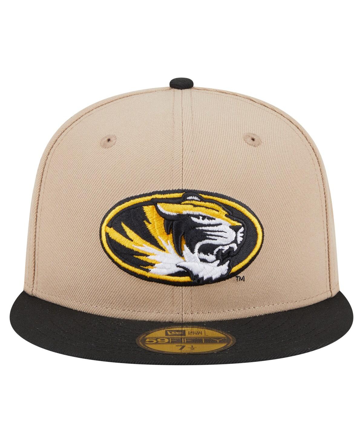 New Era Men'sâ Khaki Missouri Tigers Two-tone 59fifty Fitted Hat In Neutral