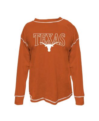 Fanatics - Women's Burnt Orange Texas Longhorns Plus Size Contrast Stitch Sweatshirt
