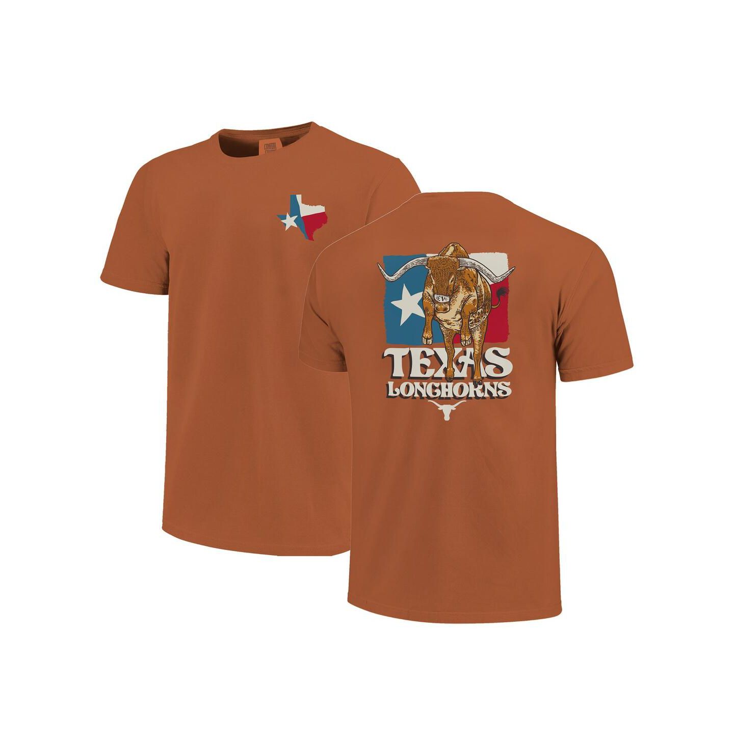 Футболка Image One Burnt Orange Texas Longhorns Hyper Local Bevo State Flag — фото 1