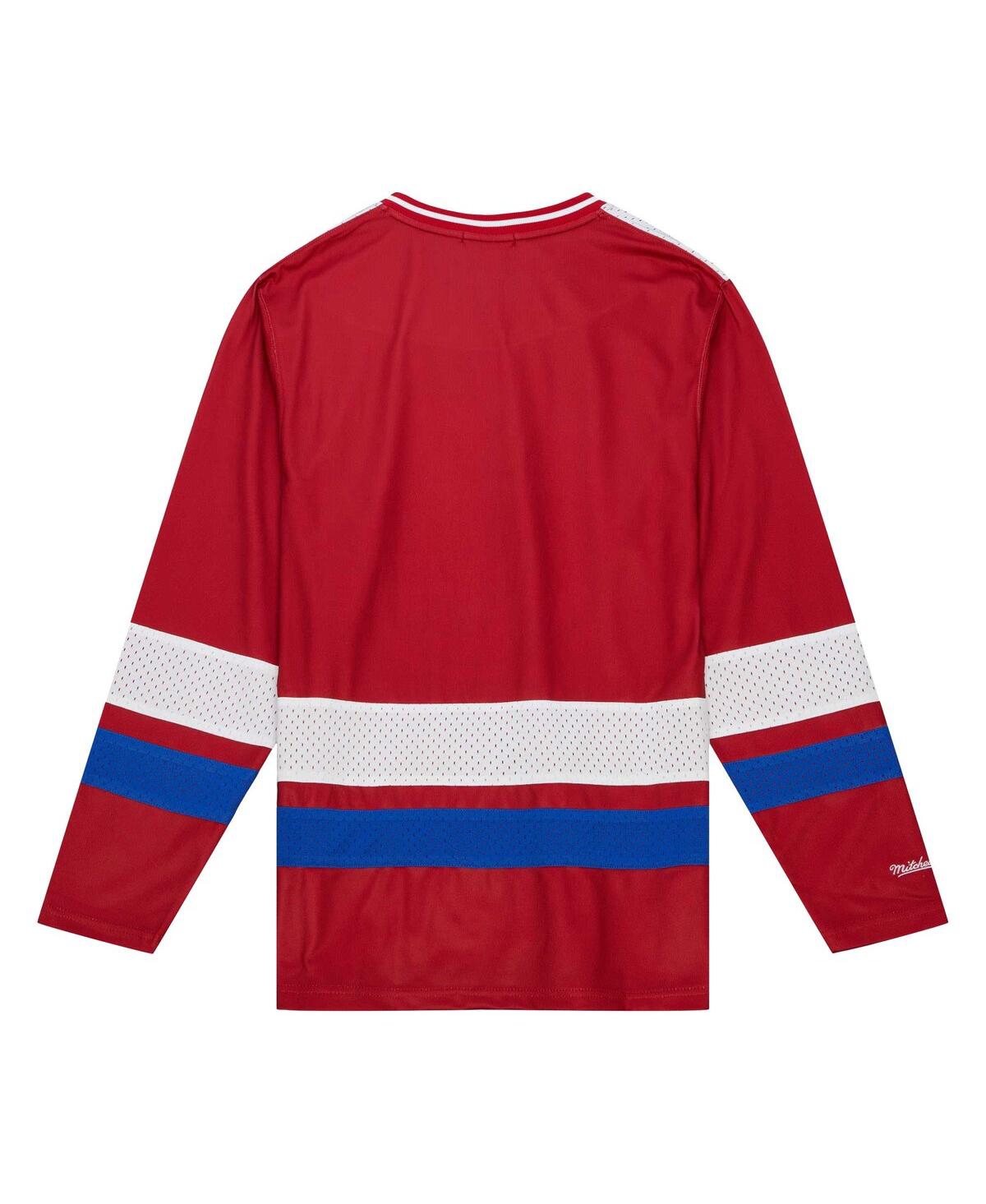 Mitchell & Ness Women's Red Buffalo Bills Big Face 7.0 Long Sleeve Jersey T-shirt In Multi