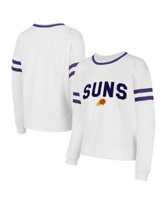 Concepts Sport - Women's White Phoenix Suns Borough Pullover Sweatshirt