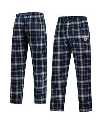 Concepts Sport - Men's Navy/Gray Oklahoma City Thunder Ultimate Plaid Flannel Pants