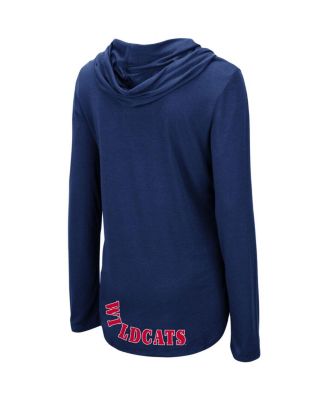 Women's Navy Arizona Wildcats My Lover Lightweight Hooded Long Sleeve T-Shirt
