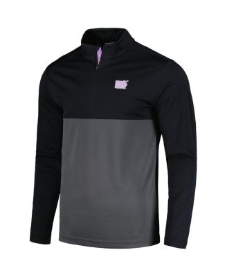 Men's&nbsp;Black NHL 2023 Hockey Fights Cancer Pursue Logo Quarter-Zip T-Shirt