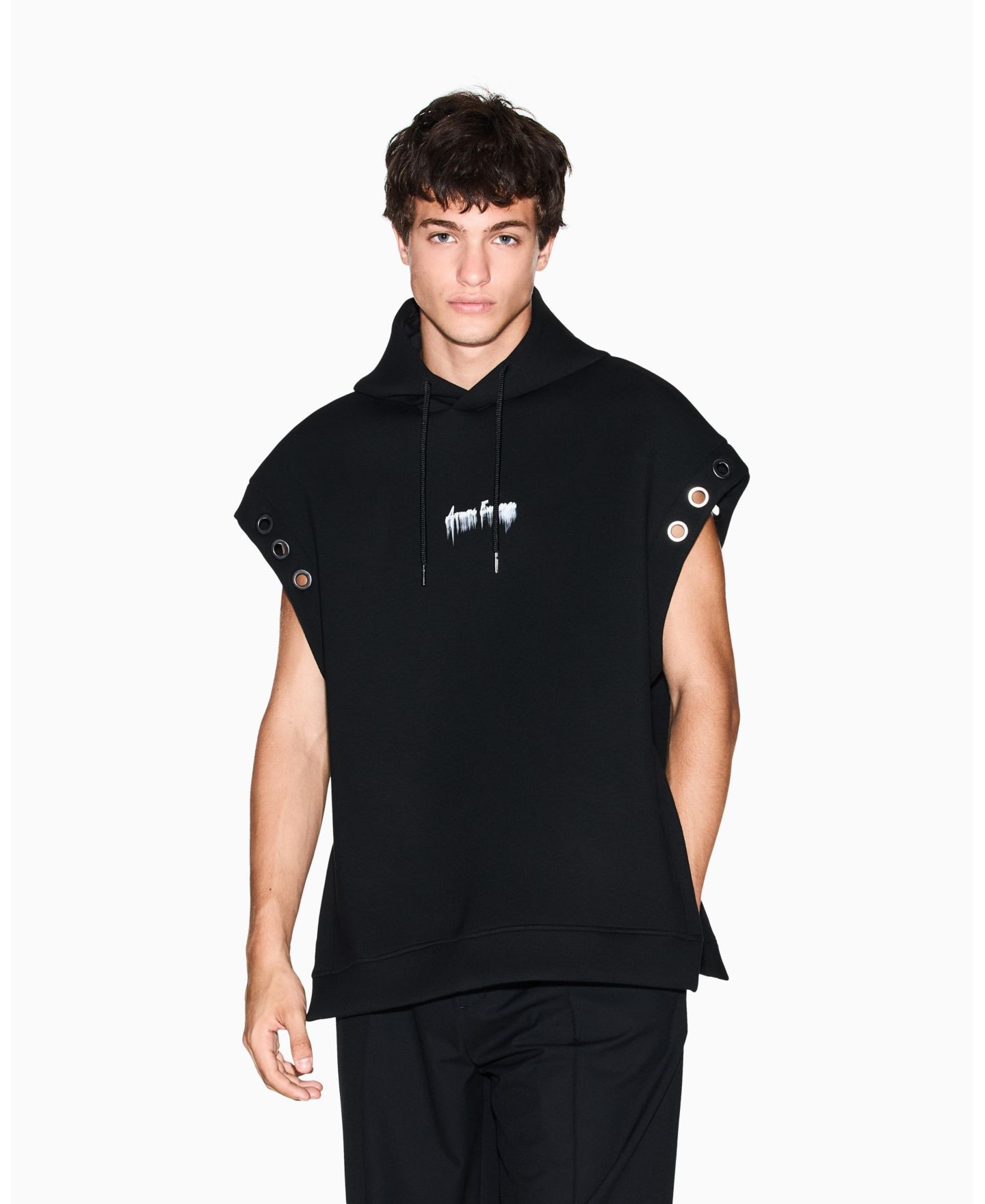Мужская толстовка A|X Armani Exchange Night Lab Sleeveless Scuba with Grommets — фото 1