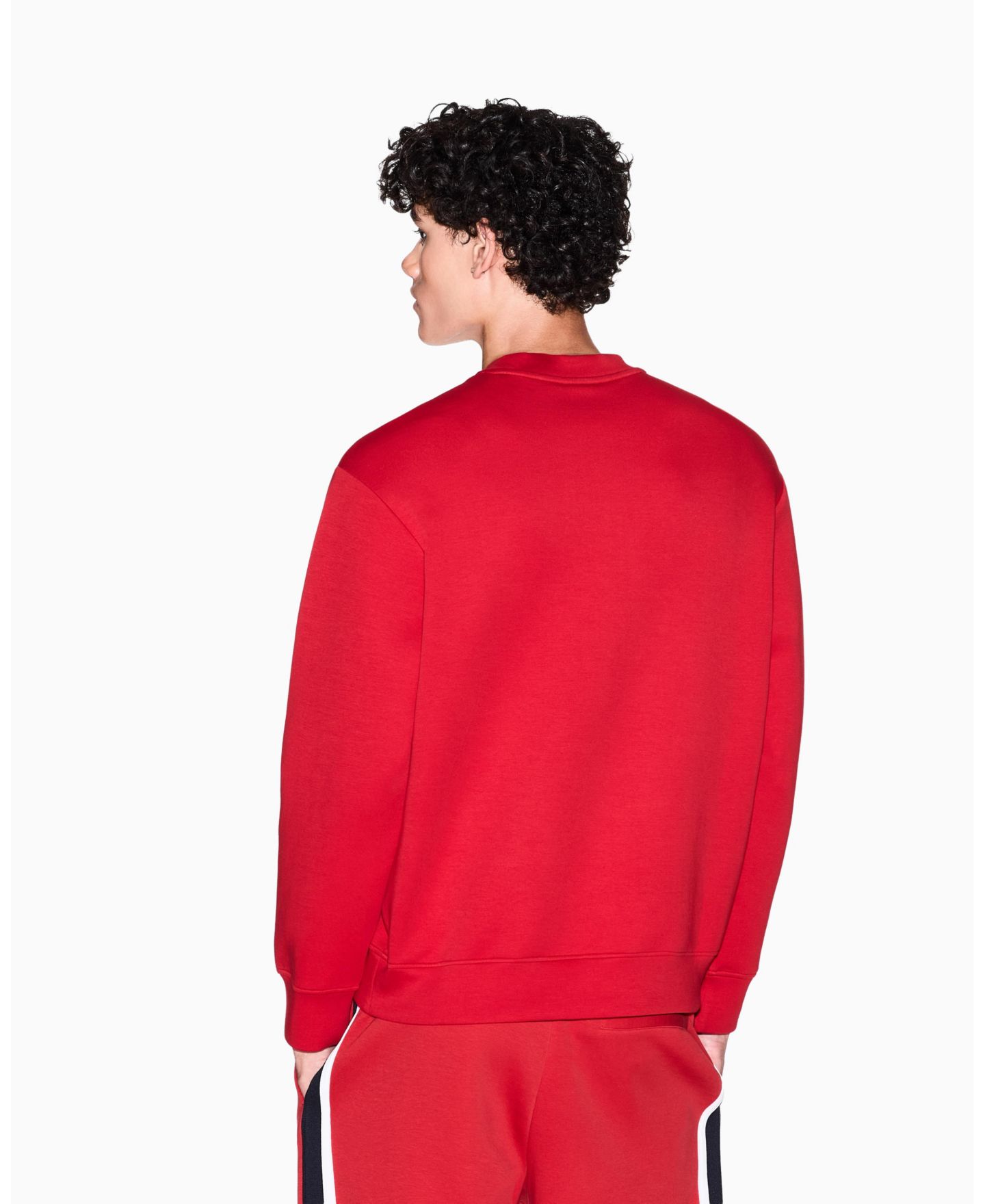 Мужской свитшот A|X Armani Exchange Logo Quilted Crewneck, цвет: Красный — фото 3