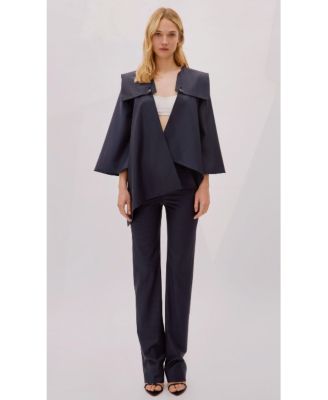 Women's Midnight Wool Pinstripe Pants