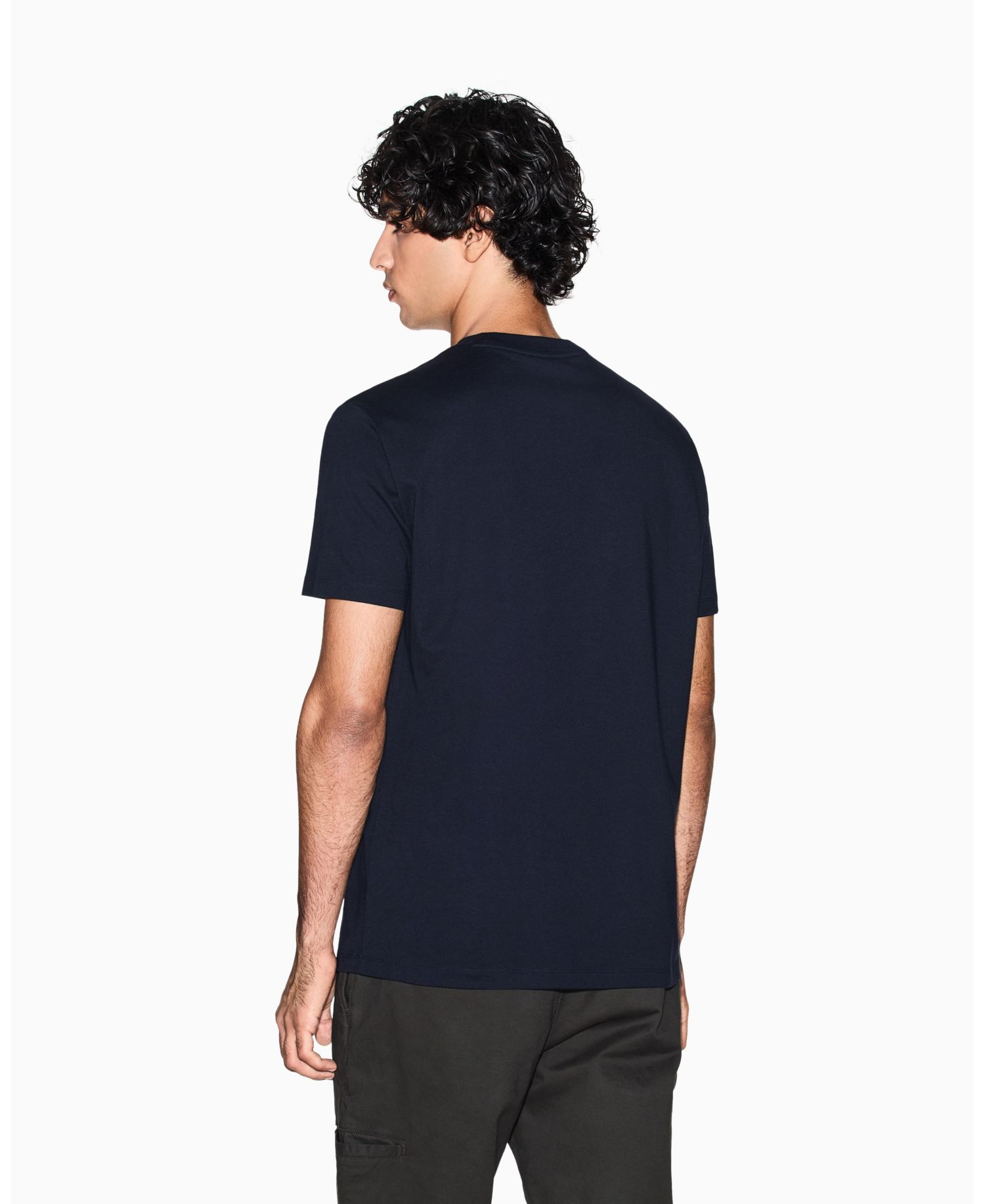 Men's Heavy Jersey Center Chest Grid Box T-Shirt