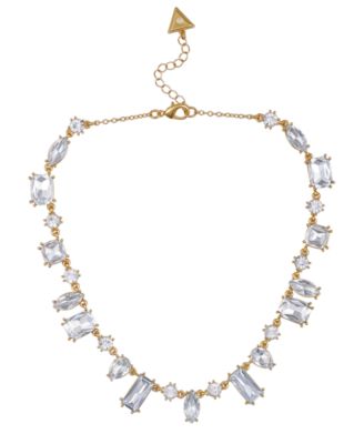 Epoxy Glass and silver Stone Silver-Tone Statement Necklaces