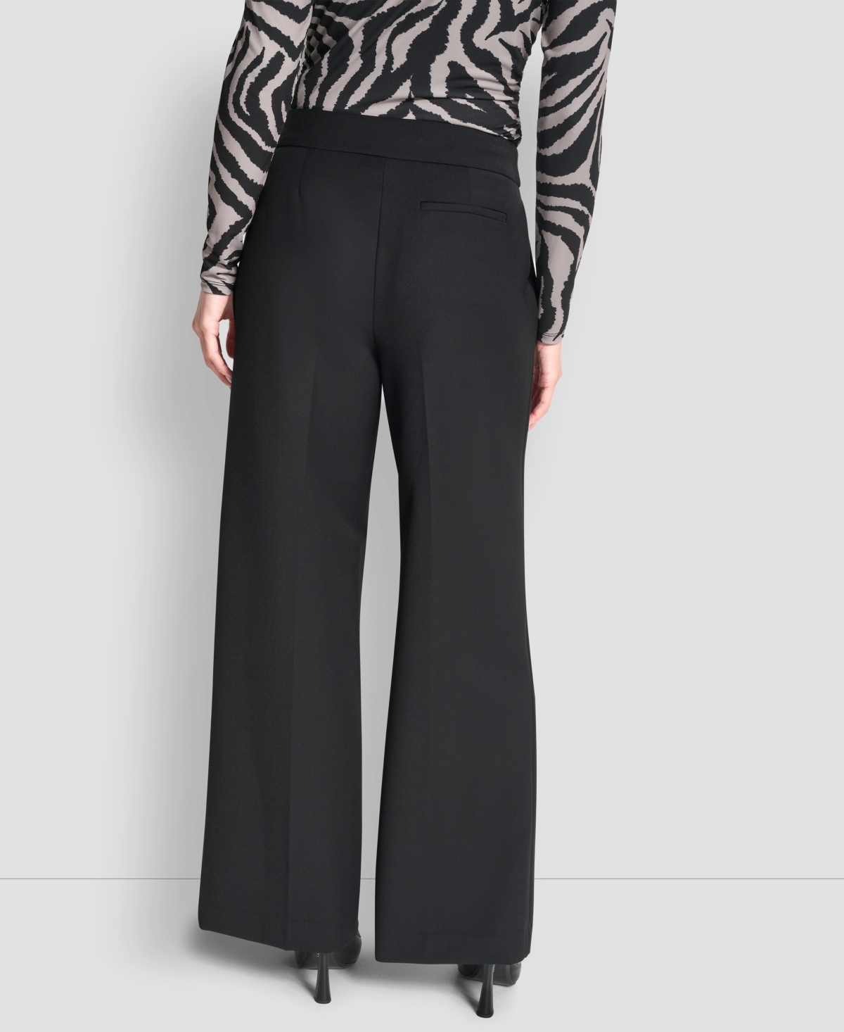 Dkny Women's Wide Leg Trousers In Black