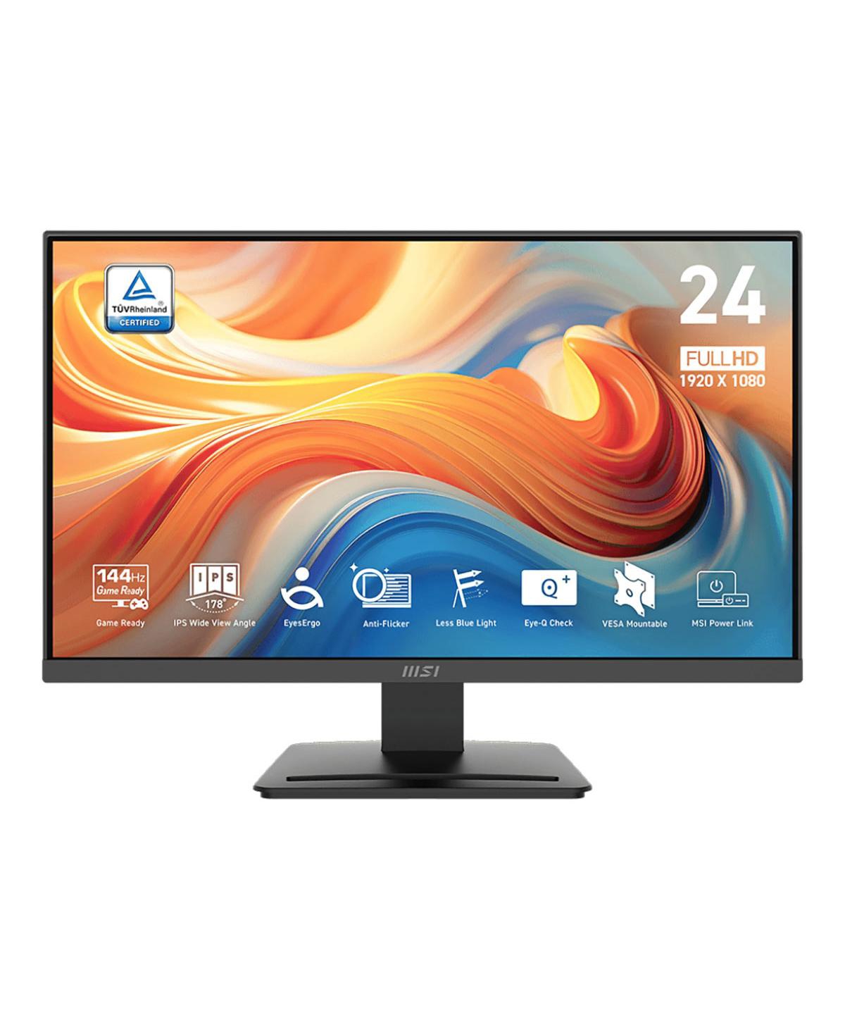 Msi Pro MP243L E14 23.8" 16:9 Full Hd 144Hz Ips Lcd Hdr Monitor, Black