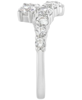 Lab Grown Diamond Bypass Ring (1-1/2 ct. t.w.) in 14k White Gold